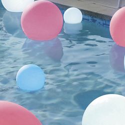 Pool LED lighted  Cube Seat/Table  & globes outdoor 