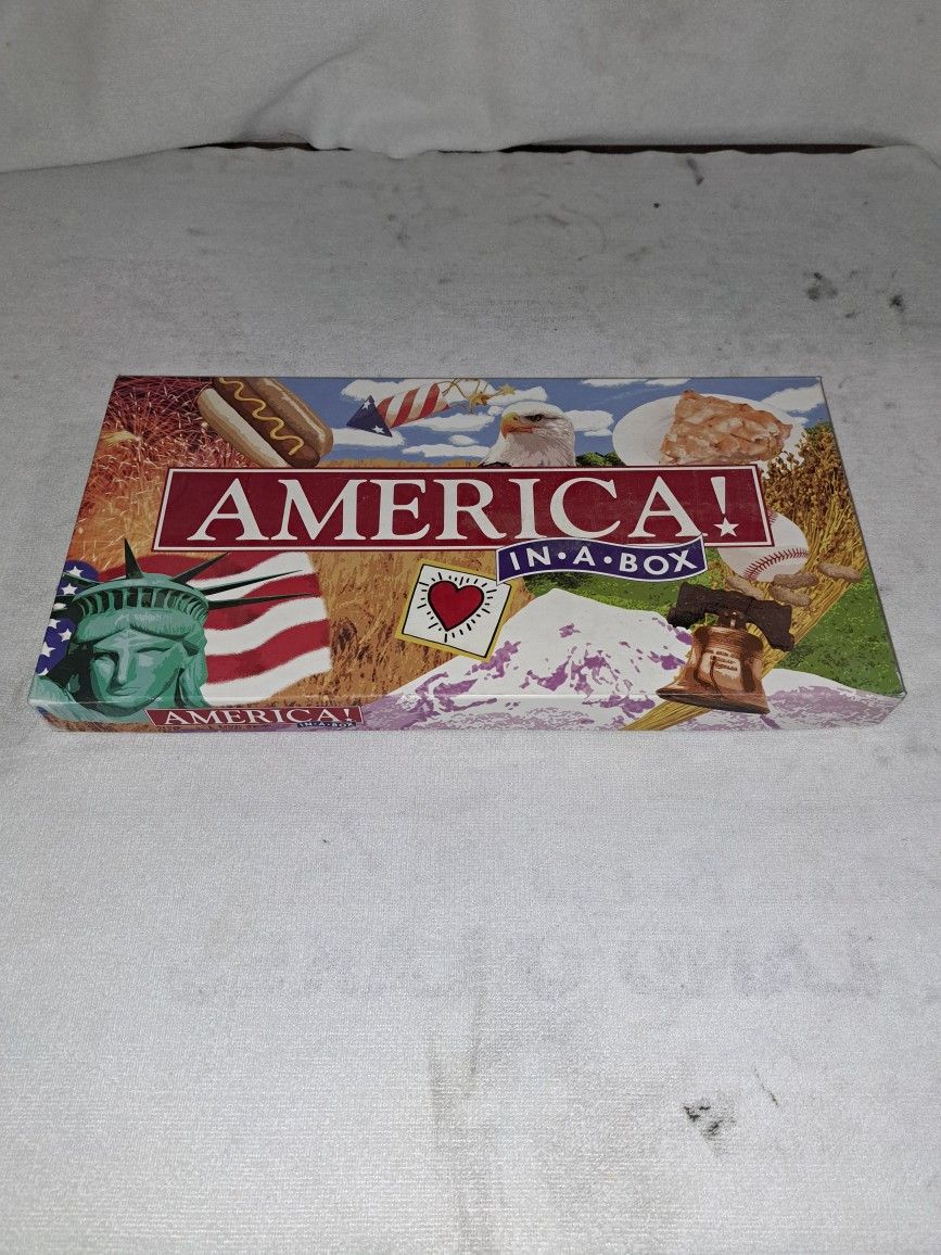 America In A Box Monopoly Style Board Game In Excellent New Condition (Is Complete Nothing Missing)
