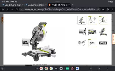 Ryobi miter saw