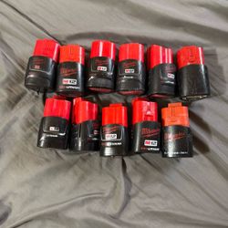 Milwaukee Batteries M12     $20 For one