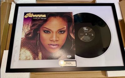 Rihanna Music Of The Sun Framed Signed Vinyl Album