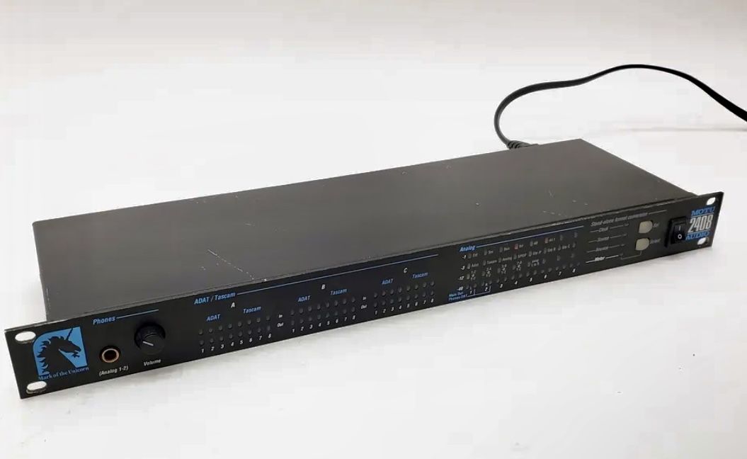 MOTU Model 2408 MK II 1U Rackmount Audio Recording Digital Interface ADAT TDIF