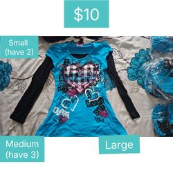 Long Sleeve Blue Girls Top