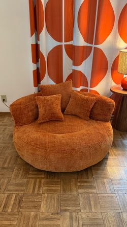 Orange Chenille gaming chair
