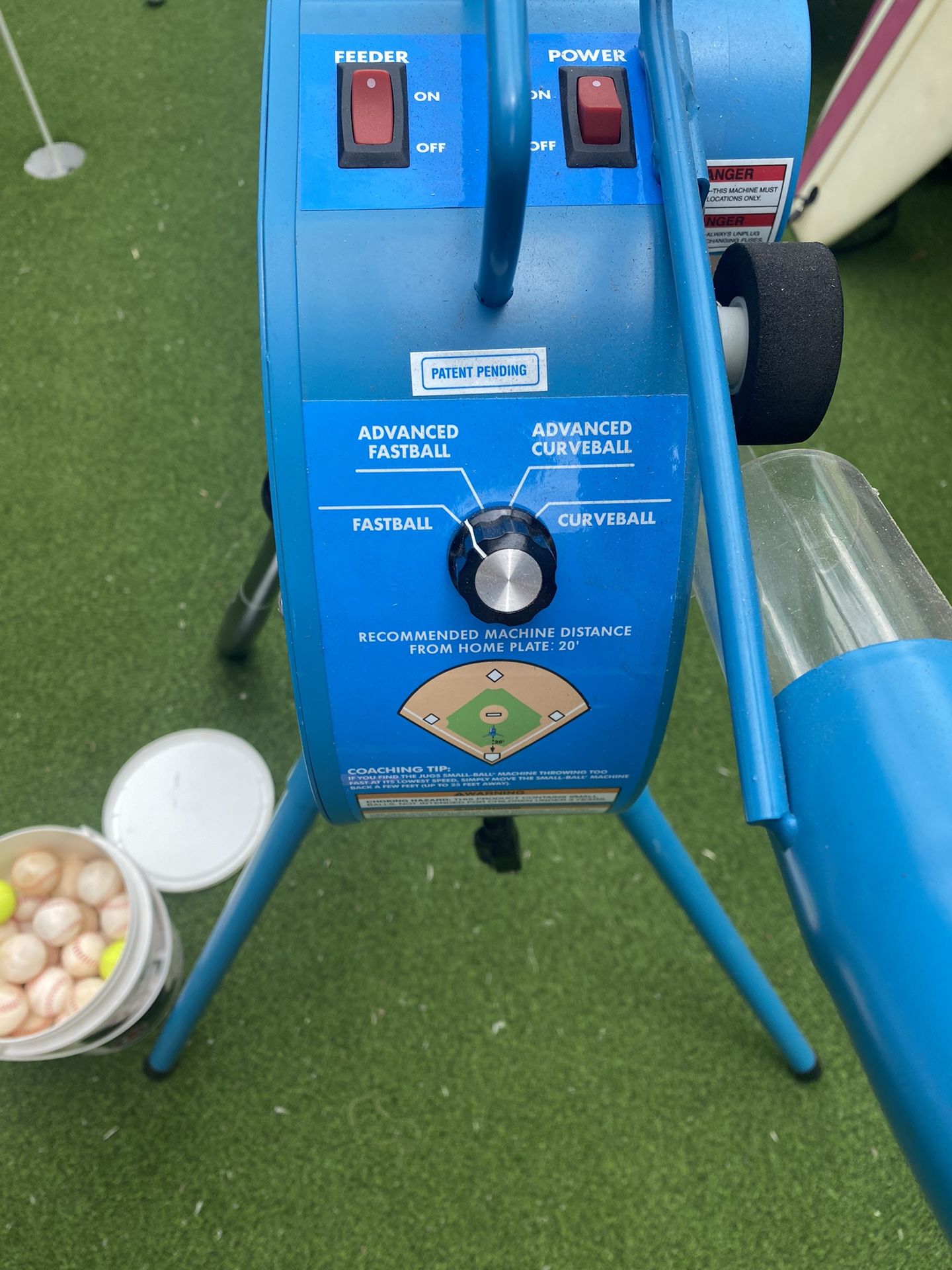 Jugs Small Ball Pitching Machine(4 Dozen Balls And Hitting Stick