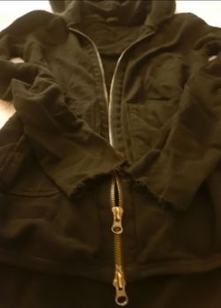 ATM Faded Hoddie Whit Disstressed Sleeves