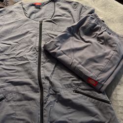 Dickies Large Scrubs Set Grey