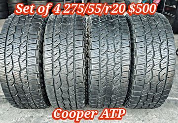 Set of 4 Cooper ATP 275/55/r20 80% tread 2026 dot ‼️ free instalation and balance ‼️