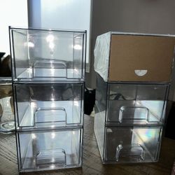 (6) Set Stackable Acrylic Drawers