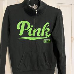 Pink Ladies 1/4 Zip Sweatshirt- Size XS