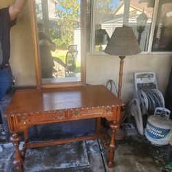 Entryway table with mirror