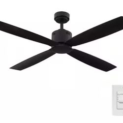 Kitteridge 52 in. Indoor/Outdoor Matte Black Ceiling Fan