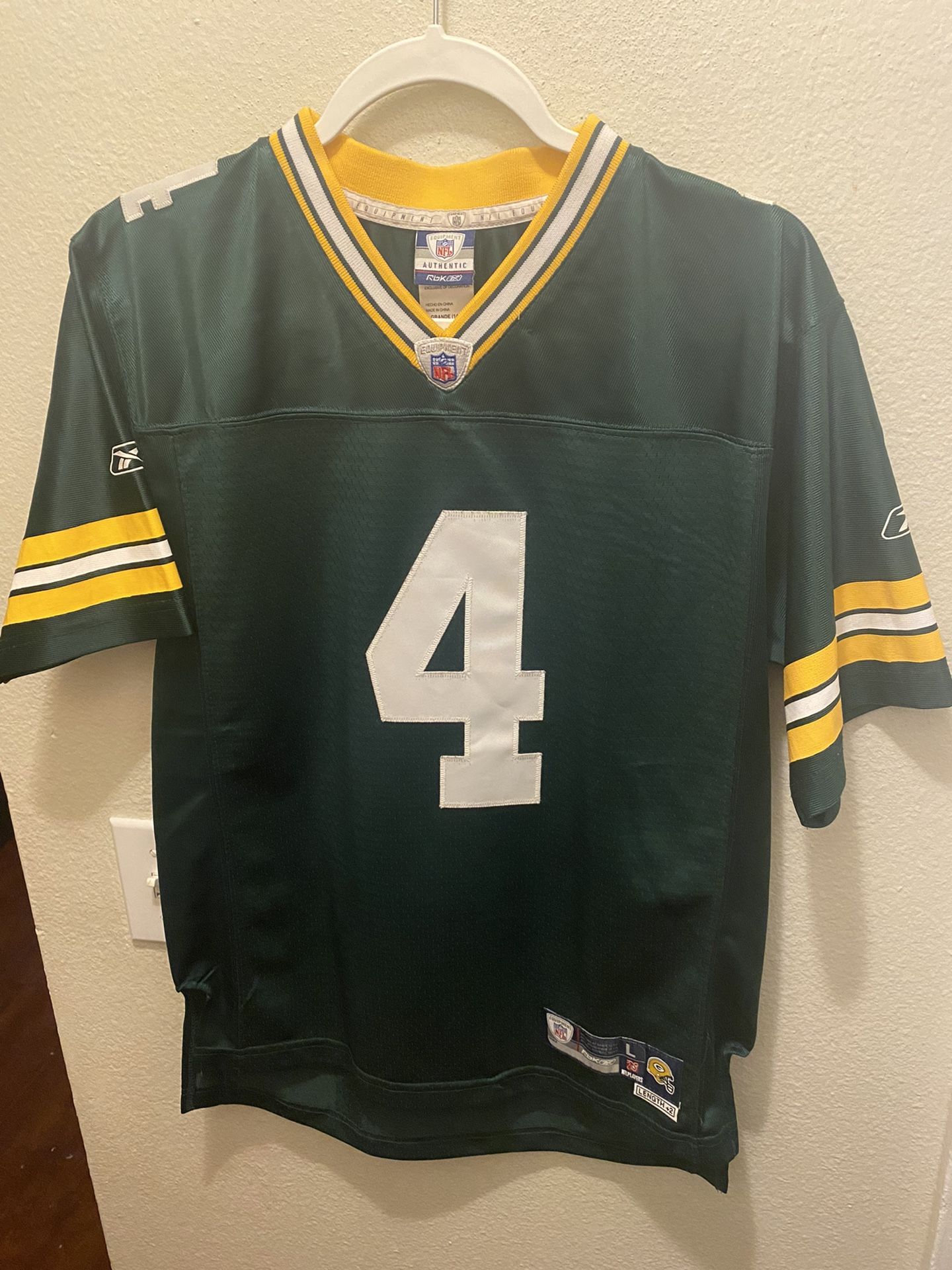 Brett Favre Authentic Kids Jersey Size 14-16 (Large)