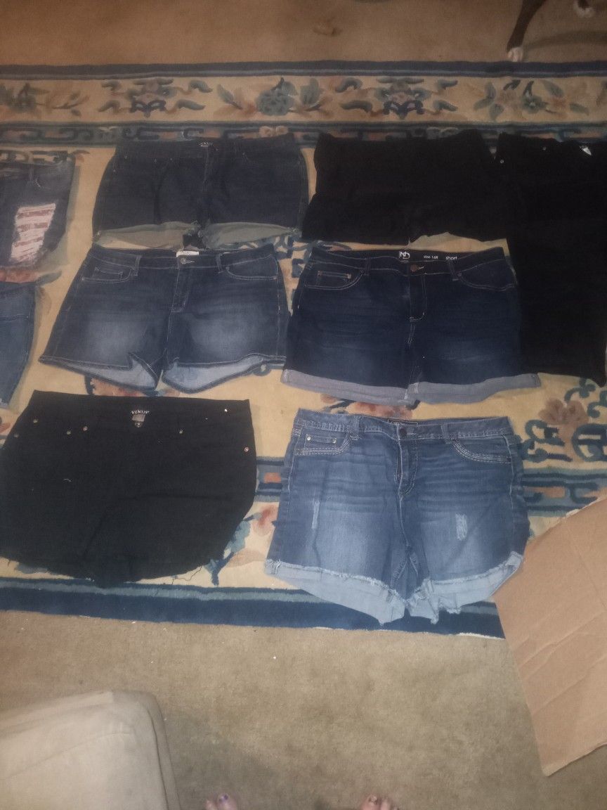 Ladys Size 16 .excellant Shape And Clean.9-shorts..3 Lite weight Pants. 1capri