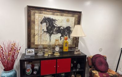 Lucky Horse Canvas Painting Framed