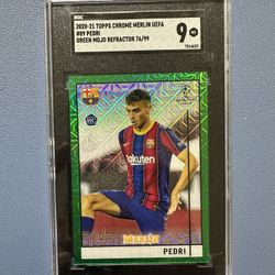 Pedri Toppps Chrome Rookie Card