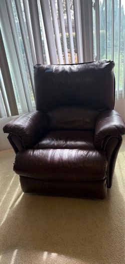 Dark Brown Leather Recliner Chair