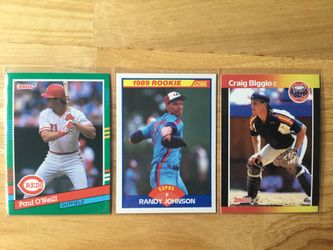 Randy Johnson rookie card 1989 plus 2 more