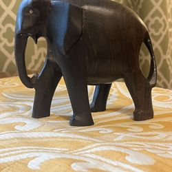 Vintage Carved Elephant Figurine