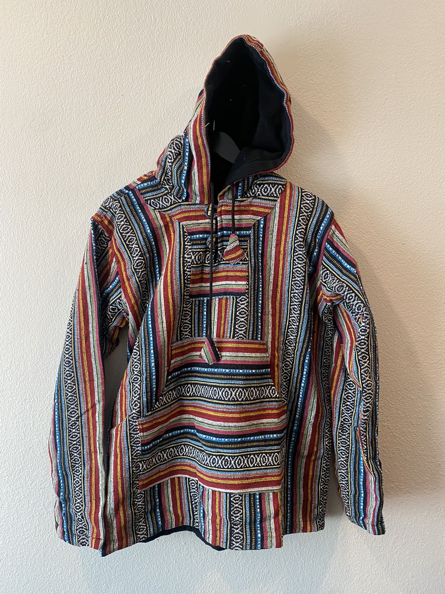 Multicolor Handmade Cotton Hoodie Jacket - Lined & Comfy