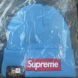 Supreme Box Logo Beanie Cyan