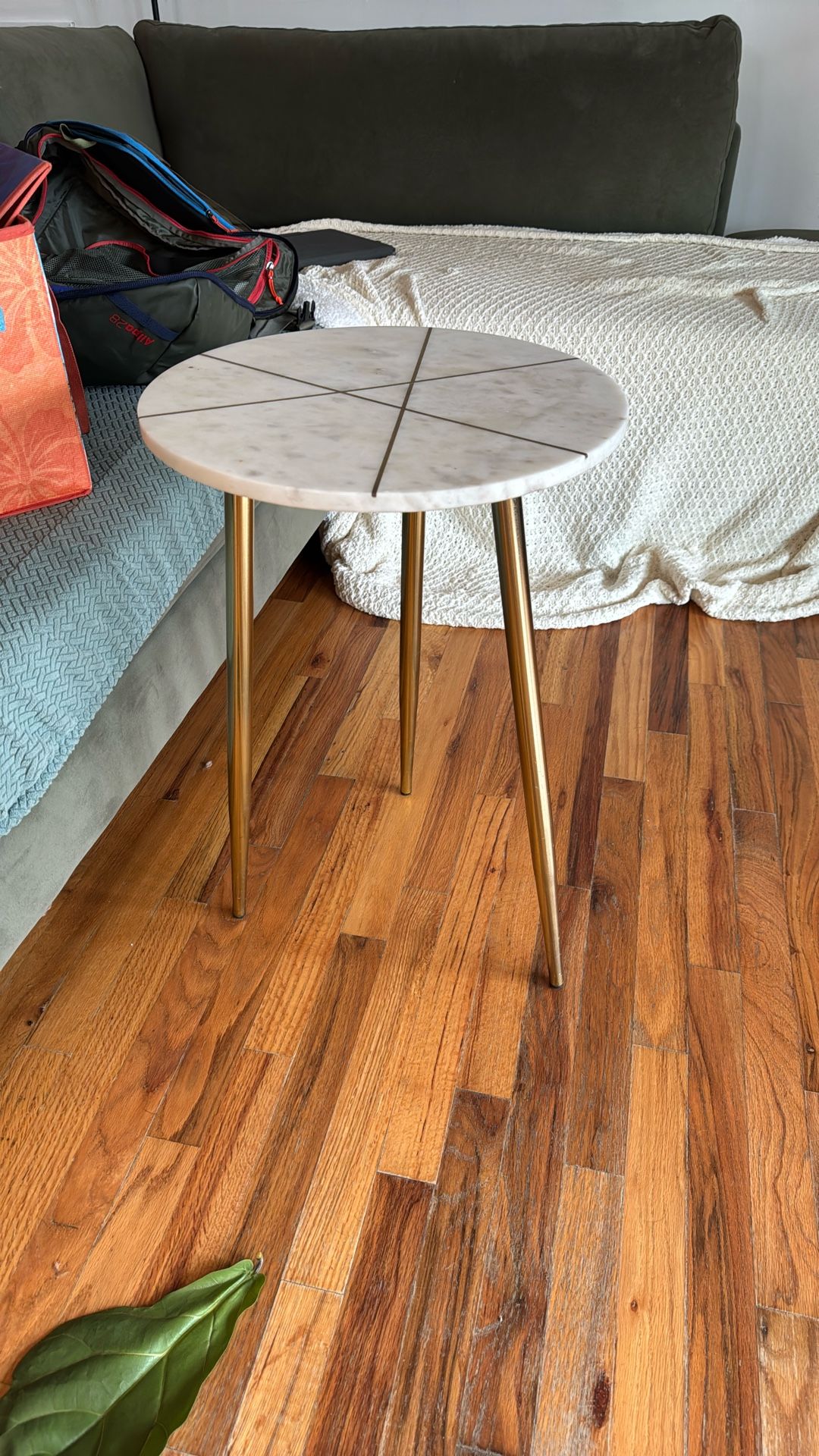 side table or plant table. marble or real looking marble top