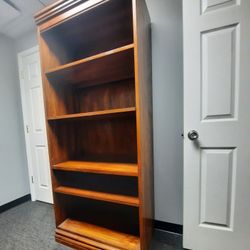 Very large lighted bookcase - $125