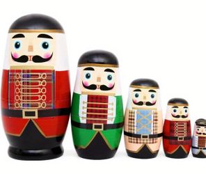 Set of 4 Nutcracker Nesting Dolls