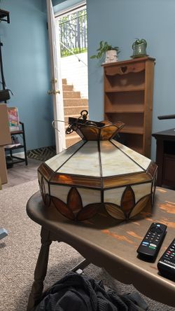 Stain glass chandelier