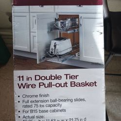 11 In Double Tier Wire Pull Out Basket 