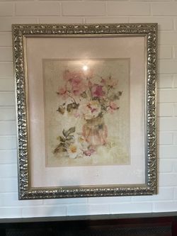 Framed Floral Watercolor Print