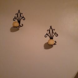 Set Of Wall Scones With Candels
