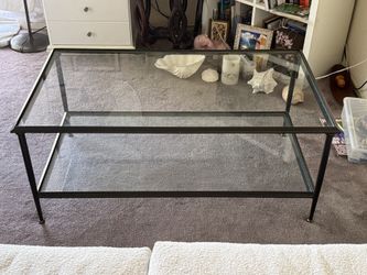 Glass coffee table