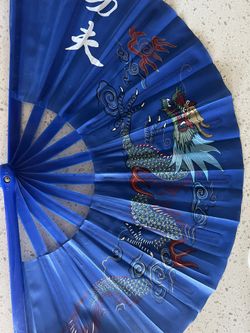Dragon Fan And Calligraphy Set