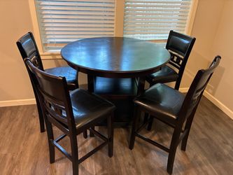 Tall dining table and chairs