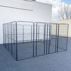 $290 (New in Box) Heavy duty 10x10x5ft tall pet playpen 16-panel dog crate kennel exercise cage fence 