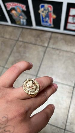 Gold plated 'the world is yours' ring