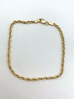 8" gold rope bracelet #29879