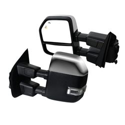 AERDM New Pair Towing Mirror Chrome Cap F.250 and Pick Up Truck 