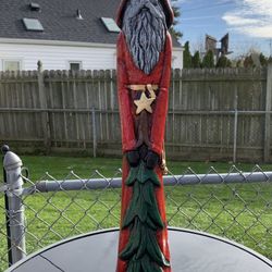 Old School Coke Bottle Santa Statue