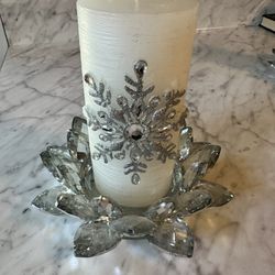 Crystal Lotus Candle Holders and Candles decoration