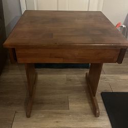 Solid Wood Desk With Drawer