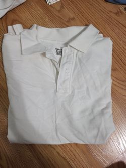 Boys white polo L (12/14)