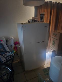 White Compact Upright Refrigerator