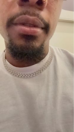 moissanite cuban chain 8mm