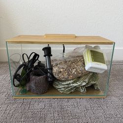 Top Fin 3 Gallon Beta Fish Tank w Accessories