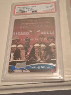 CHICAGO BULLS Team Of The 90s,  Just Graded 8