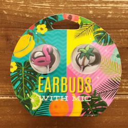 TROPICAL THEMED EARBUDS **BRAND NEW**