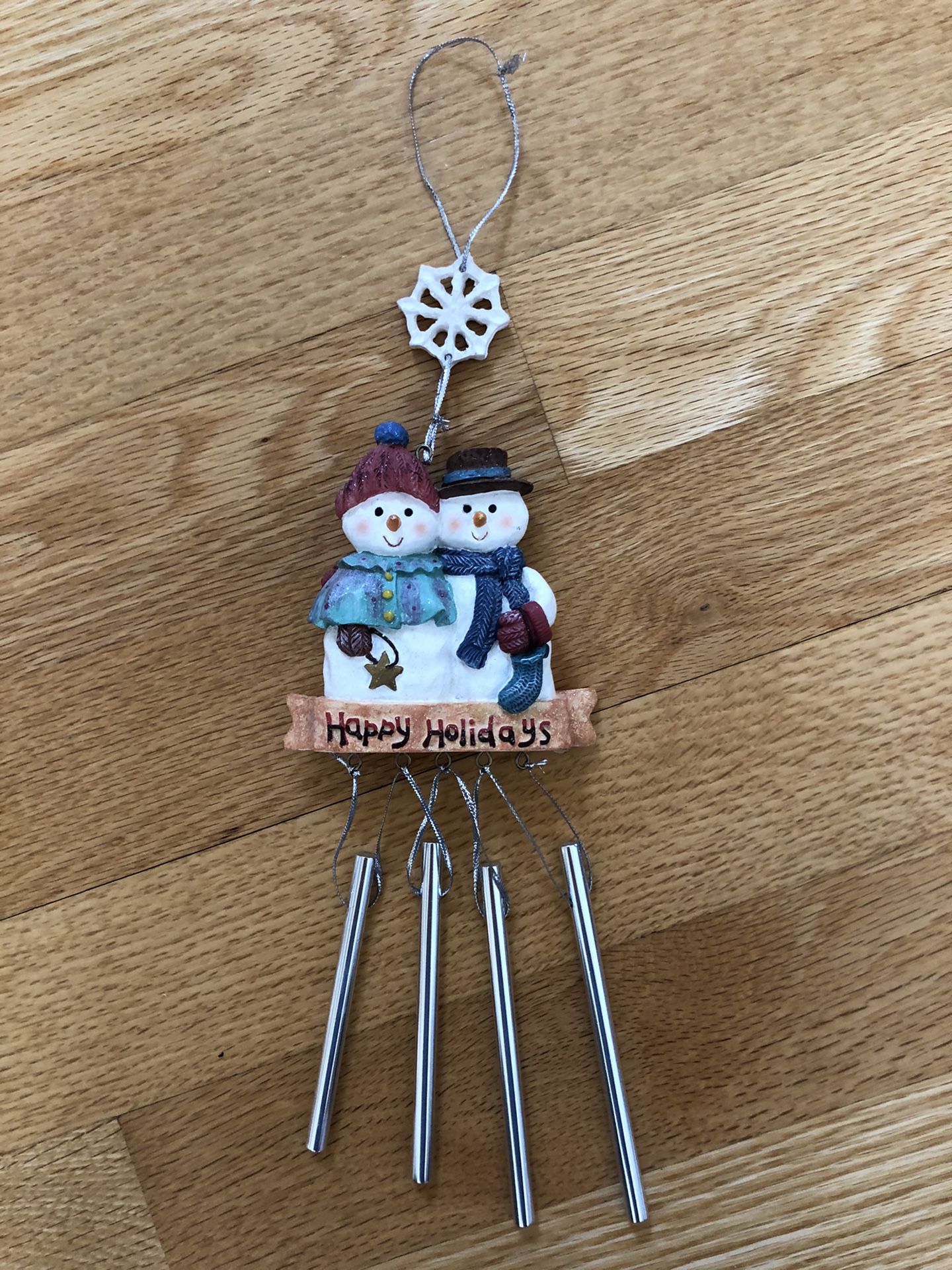 Happy Holidays Snowman Wind Chime
