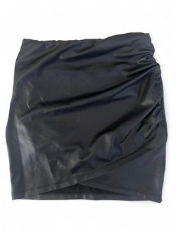 Attirance Black Faux Leather Skirt Size Médium Juniors 